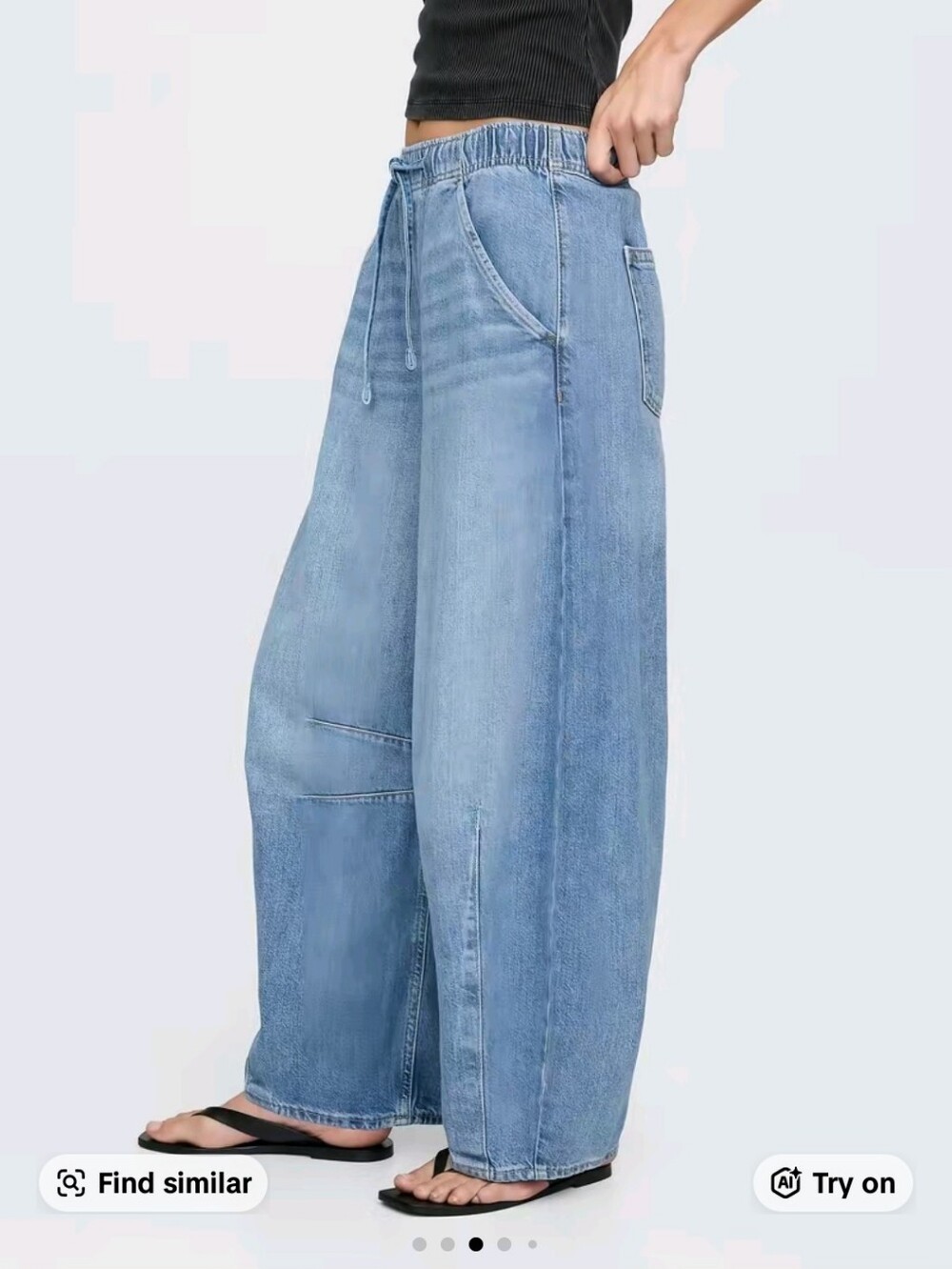 GAP Light Blue Barrel-Leg Women's Jeans
